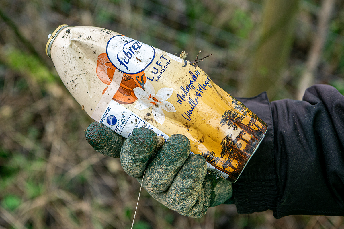 Trash Hunter laufen im Kreis